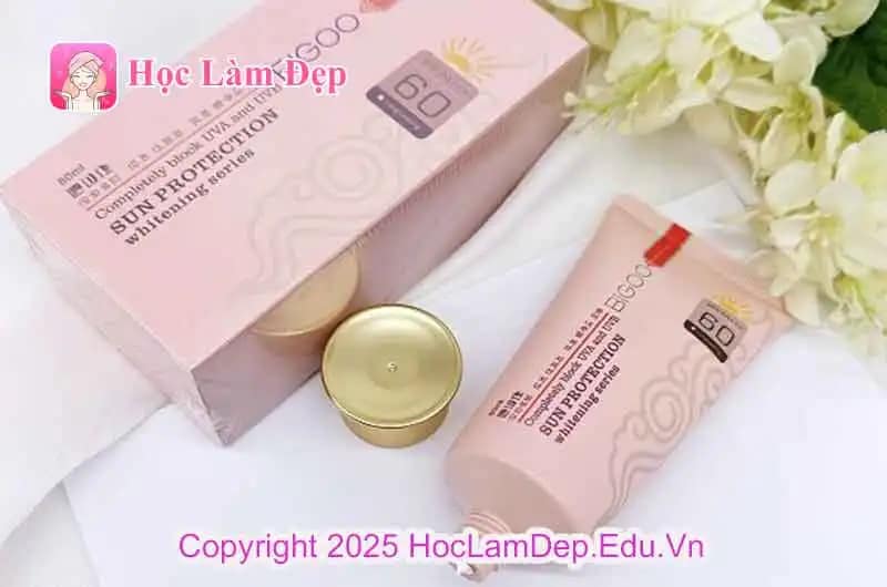 Review kem chống nắng BIGOO Hàn Quốc  kem chống nắng BIGOO